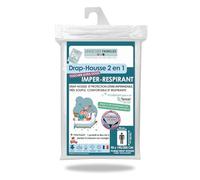 Linge des Familles - Protège Matelas 90x190/200 cm - Anti Bactéries & Anti-Odeurs - Imperméable & Résistant - Bonnets 30 cm - Label Oeko-TEX® Standard 100 - Made in Europe