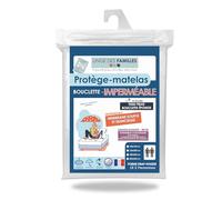 Linge des Familles - Protège Matelas Bouclette Coton 160x200 cm - Alèse Imperméable - Grands Bonnets - Label Oeko-TEX® Standard 100 - Made in Europe