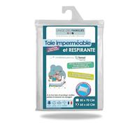 Linge des Familles - Protège Oreiller Imperméable 50x70 cm - Anti Bactéries & Anti-Odeurs - Label Oeko-TEX® Standard 100 - Made in Europe