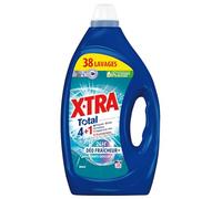 Linge propre et frais plus longtemps avec X-TRA Lessive Liquide Total 4+1 Déo Fraîcheur Givré, 38 lavages, 1,71 kg - Lot de 3