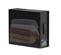 Linge Rangement Drap De Lit 38x30x10cm | Organisateur Draps Pliable Tissu 3 Couches Épaisseurs Pochette Étiquette Poignées Pour Linge Literie Rangement Pour Résidences Étudiantes Déménagement