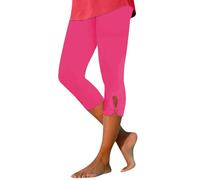 Lingerie Bonnet F 2024 High Waisted Cutout Yoga Lightweight Cozy Cropped Pants Solid Soft Pajams Pants Legging Running (Hot Pink, XXL)