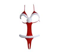 Lingerie de Noël Sexy pour Femme Ensemble Babydoll, Body Dos séduisant avec Ornements délicats en Dentelle pour Une élégance Intime et Sensuelle Parfaite Lors de Moments privilégiés