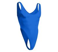 Lingerie de Saint-Valentin pour homme - Léger et lisse - Entrejambe T - Sexy - Haute élasticité - Fourchette - Sous-vêtement bikini, bleu, XL