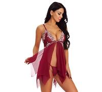 Lingerie Erothique Sexy - Nuisette Sexy Femme Sensuelle Tenue Sexy Femme Ronde Pyjama JarretièRe Femme Sensuelle Chic Night Wear Sleepwear Lingerie Femme Dentelle