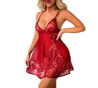 Lingerie Et VêTements Sexy- Ensemble Dentelle et Splice Dos pour Nuit Sexuelle sans Contrainte Pyjama Chemise de Nuit Élégante et Flatteuse