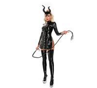 Lingerie Femme Nuisette Cuir Brillant, vêtements de Performance en Cuir Brillant pour boîte de Nuit avec Fouet, Bas de Couvre-Chef Lingerie Femme (Black, XXXL)