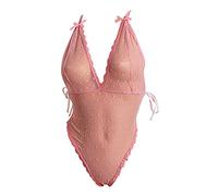 Lingerie Ouverte Très Sexy Culotte Ouverte Sexy À L'Entre Jambe Thin Fashion Mesh See Through Strap Lingerie Jumpsuit Femme Ensemble Bas Grande Taille