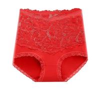 Lingerie pour femmes Culotte pour femmes Dentelle Grande taille Butt Lift Culottes sans coutures Latex Corset, rouge, L