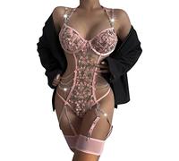 Lingerie Robe Sexy Femme Chic Ensemble Hot Body Culotte Érotique sous Vêtements Nuisette String Deguisement Coquine Luxe Bodys Guepiere Bodystocking Tenue Ouverte Très
