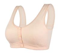 Lingerie sans anneau en acier, fermé sur le devant, dos en T, grande taille, sans couture, soutien-gorge non doublé pour grande poitrine 2 hors terre, c, 46