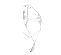 Lingerie Sexy Ensemble Femme pour Grande Taille sous-vêtements Sexy et Amusants de Or Chaud à Lacets évider la Hanche sous-Vêtements pour Femme Costume Coquine Hot (Silver, One Size)