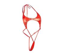 Lingerie Sexy Ensemble Femme pour Grande Taille sous-vêtements Sexy et Amusants de Or Chaud à Lacets évider la Hanche sous-Vêtements pour Femme Costume Coquine Hot (Red, One Size)