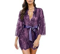 Lingerie Sexy Femme Érotique Hot, Lingerie de Noël Sexy pour Femmes Ensemble 3 Pièces Babydoll Père Noël en Dentelle avec Ceinture Suspendue Lingerie Sexy Hot Chaude