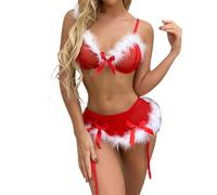 Lingerie Sexy Noël pour Femme - Adulte Lingerie Tenue Déguisement Coquine Ensemble Femme Christmas Costume Seduiant Coquine Babydoll Sexy Femme Body+Combinaison Sexy Déguisement Costume Christmas