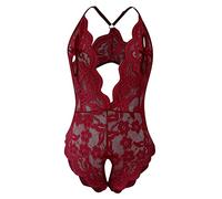 Lingerie Sexy NoëL pour Femme - Clubwear Col V Dos Nu Hot Nuisette Sexy Pole Dance Tenue Bretelle Sexy Robe de Chambre Costume Mere Noel Lingerie Sexy Coquine Rouge Noël Bikini Robe de Nuit Coquin