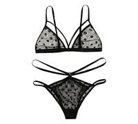 Lingerie Sexy PointLe PolyesterPour S'habillerOutside Lady (Black, M)