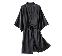 Lingerie sexy pour femme Couleurs simples Peignoir classique Robe de nuit avec dentelle Robes confortables Satin Chemise de nuit Taille libre Body Vêtements de nuit Saint-Valentin Lingerie Robe de