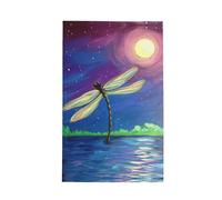 Linges à vaisselle et torchons de cuisine avec impression de peinture libellule 41 × 66 cm, doux, très absorbant et durable