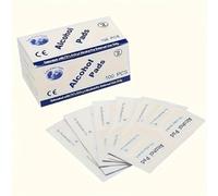 Lingette à 75% d'alcool jetable pour la désinfection des plaies, fournitures essentielles pour la trousse de premiers secours et la préparation aux catastrophes à domicile. 50pcs