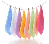 Lingette Démaquillante kurkip en Microfibre, 8 réutilisables Serviettes Carrées en Fibre de Charbon de Bambou, Douces pour Tous les Types de Peau - 25 x 25 cm