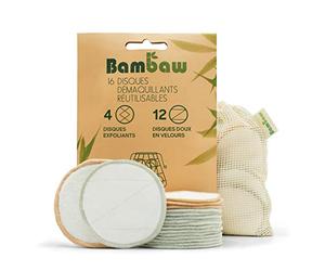 lingette demaquillante lavable | 16 disques demaquillant lavable | Coton Demaquillant Lavable | coton lavable | Disque demaquillant reutilisable | lingette Démaquillante Réutilisable | Bambaw