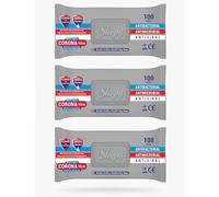 Lingette Désinfectante Virucide - EN 14476 | Effet 30sec - Mains, Visage et Toutes Surfaces - Sans Rinçage | Lot de 3 Paquets de 100