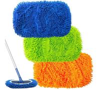 Lingette Microfibre Serpillere Plat Très Absorbant 3 Tampon Balai Serpillère Réutilisable Housse pour Balai Chenille