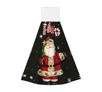 Lingettes absorbantes en velours corail Merry Christmas à suspendre pour cuisine, salle de bain, camping, extérieur et plus encore