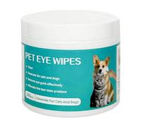 Lingettes anti-taches pour chiens, lingettes pour les yeux de chien, 100 pièces, détachant | Kit de soin, tampons de nettoyage, lingettes nettoyantes pour les yeux