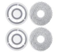 Lingettes avec support de rechange, disques de rechange pour aspirateur Roborock QRevo Curv/QRevo Edge/Saros 10R/Qrevo S5V/Qrevo Curv S5X/Qrevo EDGE S5A Pièces de rechange, tampon de nettoyage du sol