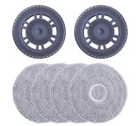Lingettes avec Support de Rechange L10s Pro Ultra Heat/X30 Ultra/L40 Ultra/X40 Ultra/X40 Master - Comprend 2 Supports et 4 Lingettes Microfibre, Compatible avec Dreame Aspirateurs Robots