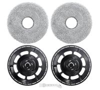 Lingettes avec support de rechange pour Roborock Saros 10R/Saros 20/Saros 20 Neo/Saros Z70 Aspirateur Robot, 2 Supports de Chiffon, 2 Chiffons, 1 Brosse de Nettoyage