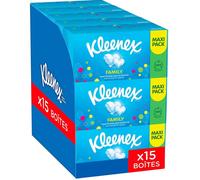 Lingettes bébé - Kleenex - Hygiène - 15 boîtes - 128 mouchoirs par boîte