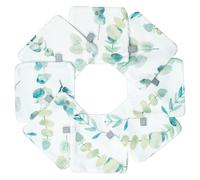 Lingettes bébé lavables en coton 8 pièces stella eucalyptus, vert, gris TU
