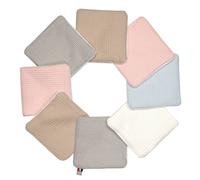 SEVIRA KIDS - Lingettes bébé lavables 8 pièces, Nid d'abeille & bambou Made in France