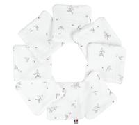 Lingettes bébé lavables en coton 8 pièces stella melody, blanc imprimé minimali TU