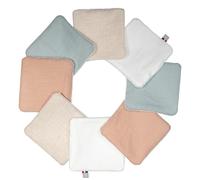 SEVIRA KIDS | Lingettes bébé lavables en lin, 8 pièces - 10x10 cm - Made in France