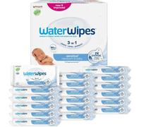 Lingettes Bébé WaterWipes Sensitive+ Newborn & Baby - Pack 18 x 60 unités - 99,9% eau, sans parfum