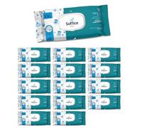 Lingettes bébé XXL - Baby Wipes 72 Pcs Pop-Up avec Talc | Accessoires et produits pour l'hygiène du nouveau-né | Lingettes humides idéales pour changement de couches - 15 paquets