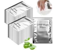 Lingettes de masque CPAP - 100 pièces - Lingettes de nettoyage humides pour masque CPAP et accessoires - Nettoyage CPAP - 18 cm x 15 cm