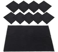 Lingettes de Nettoyage en Coton Noir 10 Pièces pour Écrans et Caméra | 14x14cm, Réutilisables pour Retirer Poussière et Traces, Style Simple et Élégant