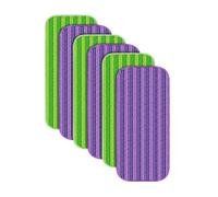 Lingettes de nettoyage réutilisables, compatibles avec Swiffer et Wet Jet Mop - Lot de 6 recharges en microfibre lavable, faciles à nettoyer(Purple Green)