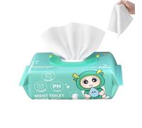 Lingettes de papier toilette jetables | 80 lingettes extra larges EDI Pure pour citernes d'eau pour adultes - Non collantes, respectueuses de l'environnement, douces et hygiéniques
