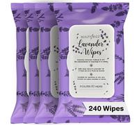 Lingettes démaquillantes visage BeautyFrizz à la lavande - 240 pièces - Lingettes nettoyantes visage à l'aloe vera, à la vitamine A et E - Extra