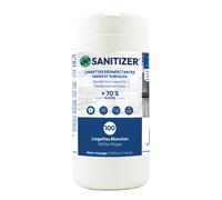 Lingettes désinfectantes mains et surfaces Sanitizer, boîte de 100
