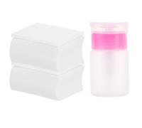Lingettes Dissolvantes pour Vernis à Ongles avec Flacon | Retrait Propre du Vernis, Distribution Pratique du Liquide, pour Ongles, Pédicure, Salon, Techniciennes