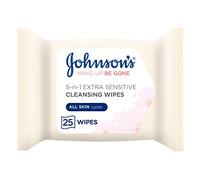 Lingettes extra-sensibles Johnson's Makeup Be Gone, paquet de 25 (l'emballage peut varier)