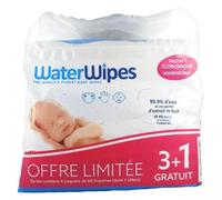 Lingettes fraîches adaptées aux peaux sensibles des nouveaux-nés et prématurés.