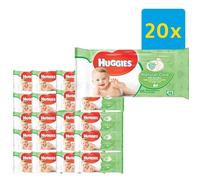 Pack de 10 - Huggies - NATURAL CARE - Lingette bébé x 56 G